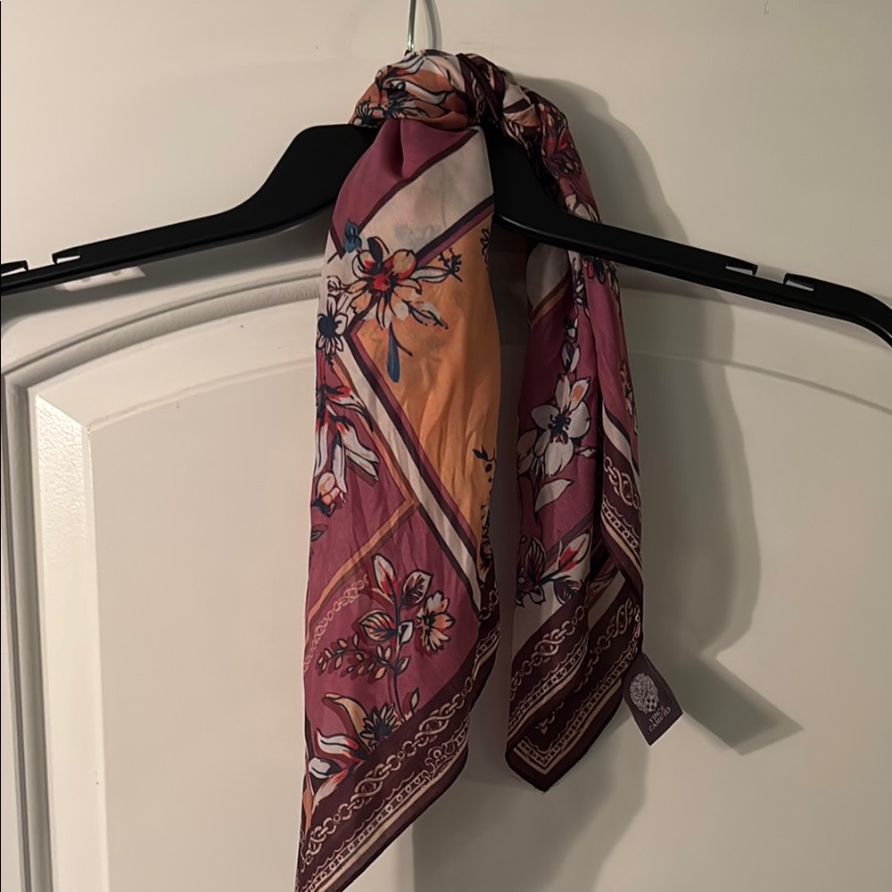 Vince Camuto Floral Scarf in Pink and Orange